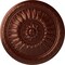 Ekena Millwork Temple Ceiling Medallion (Fits Canopies up to 9 1/4"), Hand-Painted Antique Copper, 24"OD x 1 5/8"P CM24TEACS - alternate 1